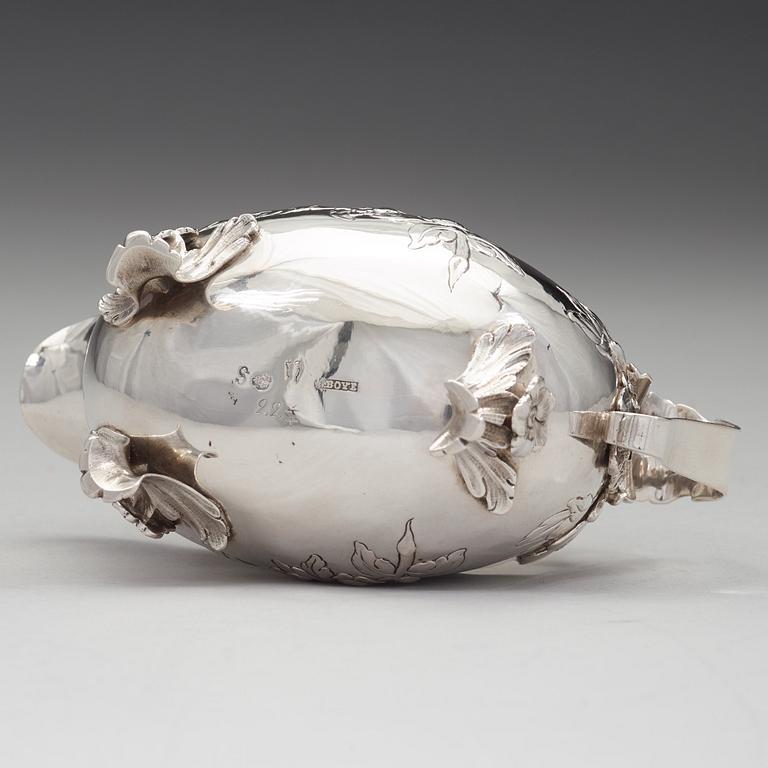 Lars Boye, gräddsnäcka, silver, Stockholm 1776, rokoko.