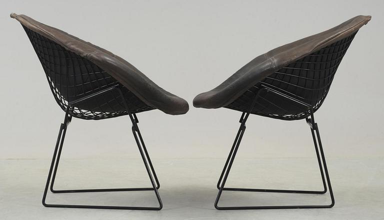 FÅTÖLJER, ett par, "Diamond chair" Harry Bertoia. 1900-talets andra hälft.