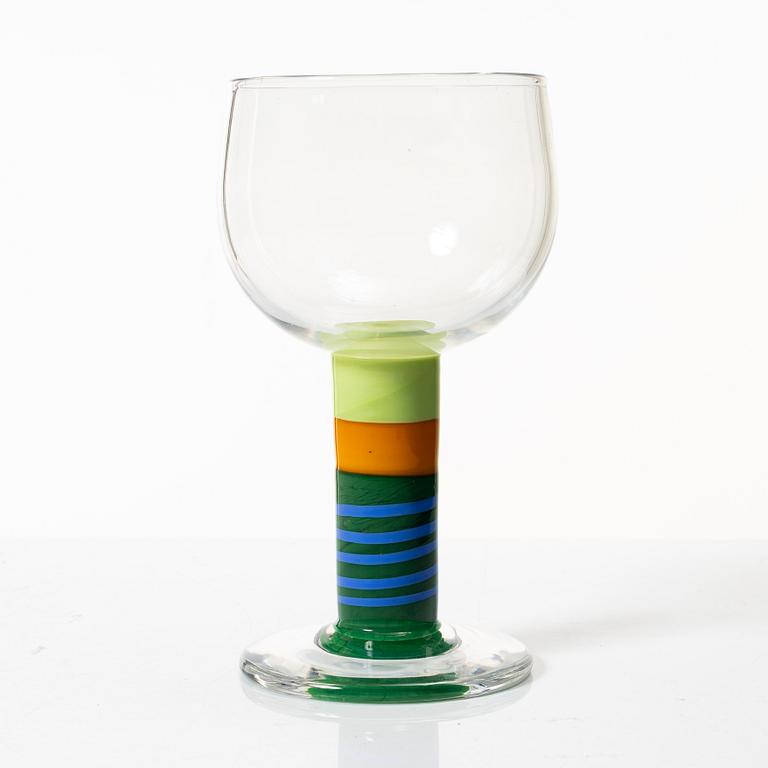 Gunnar Cyrén, a "pop" glass goblet, Orrefors 1960s/70s.