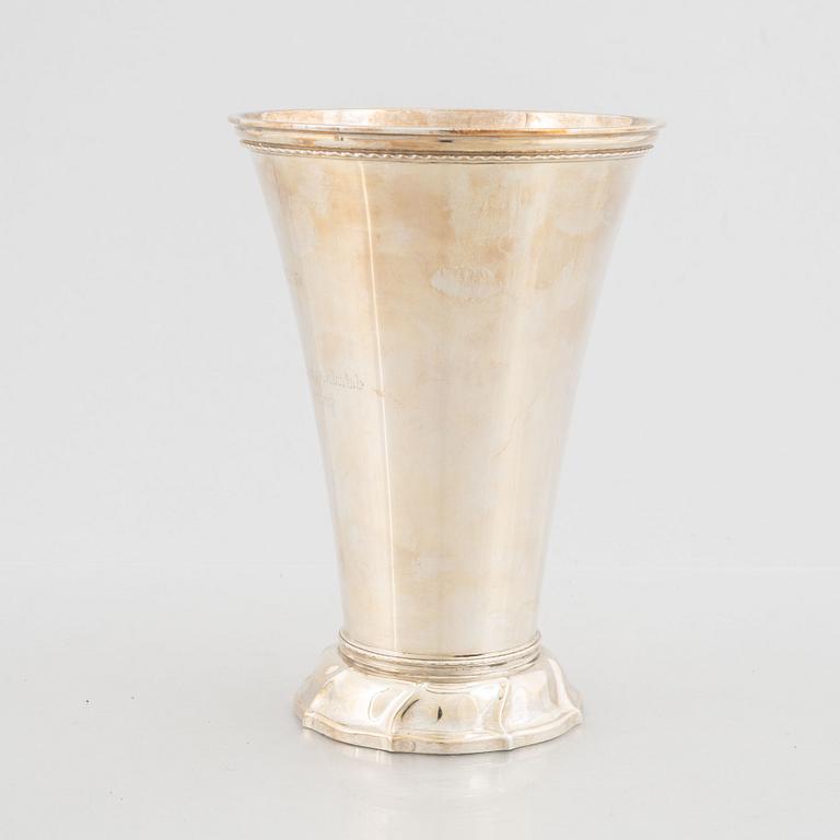 A Swedish Rococo Style Silver Beaker, mark of Guldsmedsaktiebolaget (GAB), Stockholm 1955.