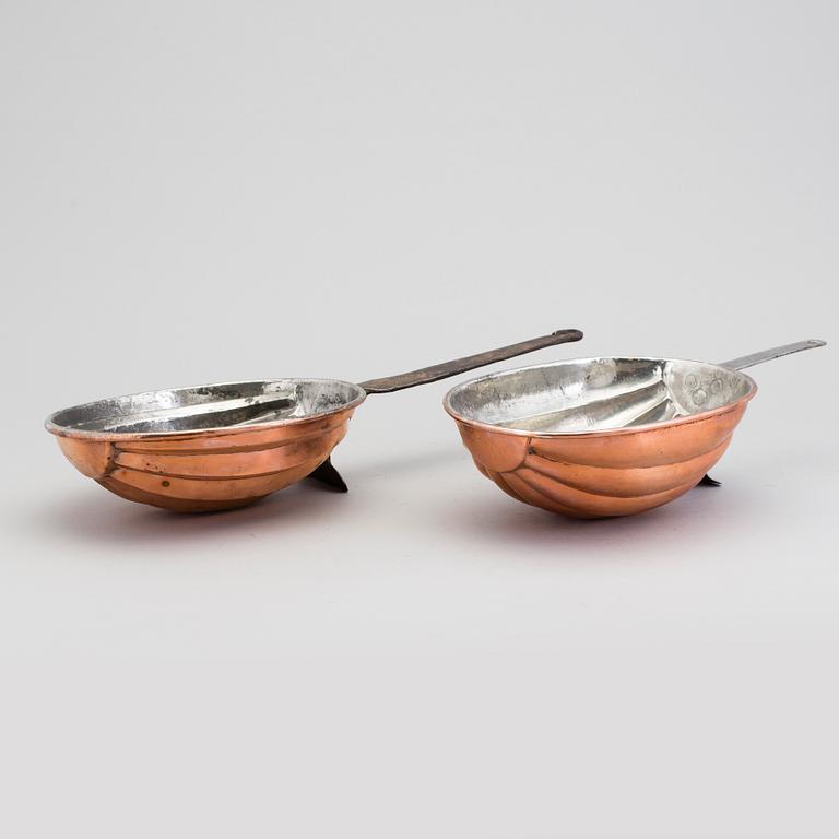 Two copper aspic molds 19th century.