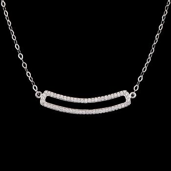 COLLIER, 18K vitguld, diamanter. Vikt ca 4 g.