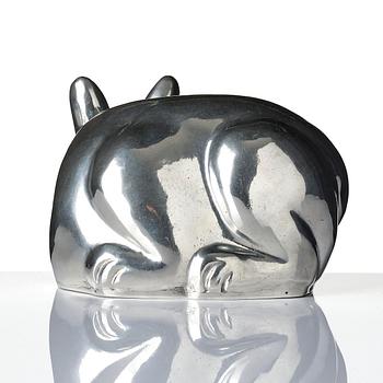 Estrid Ericson, a pewter sculpture of a Siamese cat, Firma Svenskt Tenn, Stockholm, 1968.