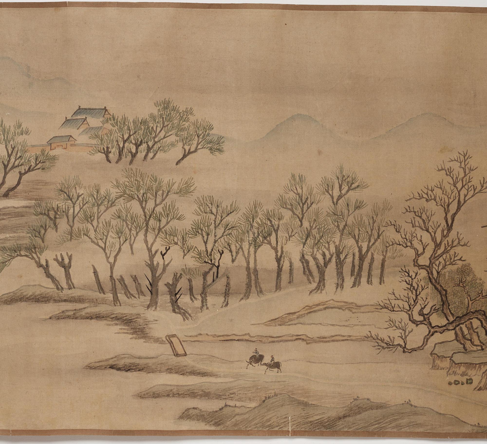 Yun Shouping (Nantian), attributed to, A Chinese scroll painting, attributed to Yun Shouping,  惲壽平; 1633 – 1690).