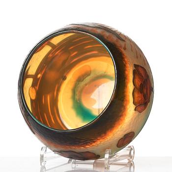 A Daum art nouveau cameo glass, 'Martelé,' bowl, Nancy France.