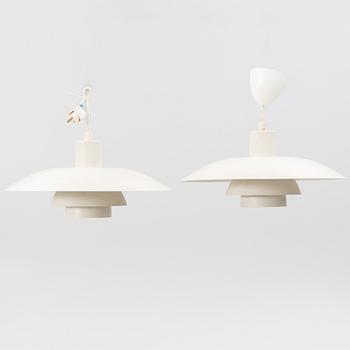 Poul Henningsen, a pair of "PH 4/3" ceiling lamps,Louis Poulsen, Denmark.