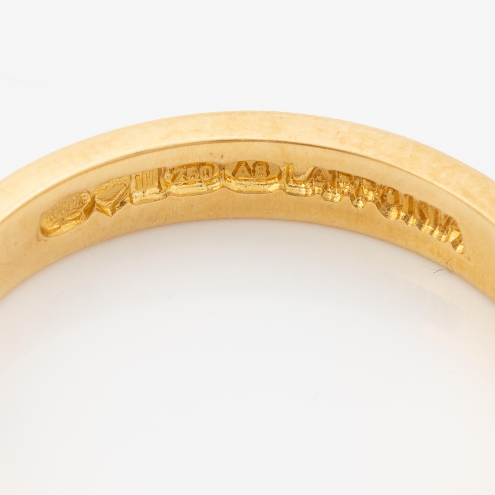 Björn Weckström, ring, "Diamond engagement ring", 18K gold with brilliant-cut diamond. Lapponia 1978.