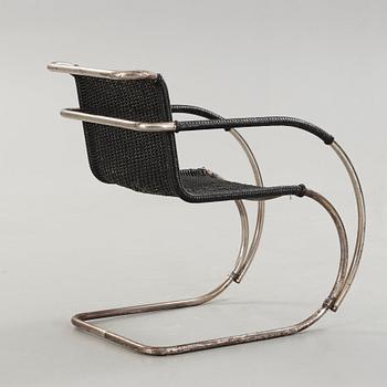 Ludwig Mies van der Rohe, a 'MR 20' armchair, Berliner Metallgewerbe Josef Müller or Bamberg Metallwerkstatten, ca 1927.