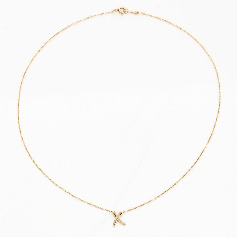 Tiffany & Co, Paloma Picasso, kaulakoru, "X Kiss", 18K kultaa.