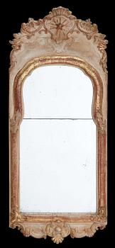 513. A Swedish Rococo 18th century mirror.