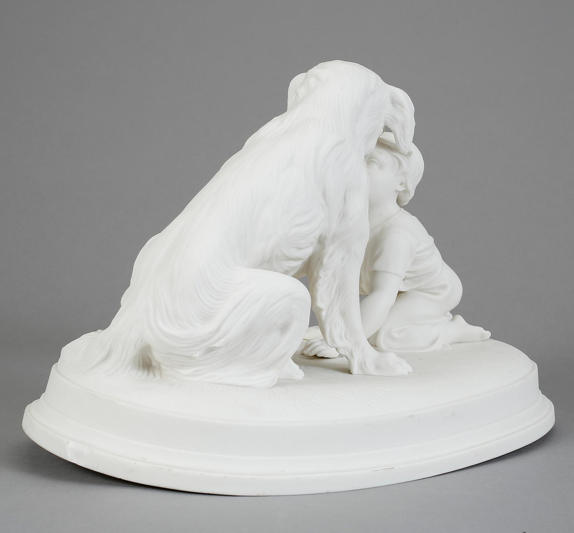 FIGURIN, parian. Gustafsberg "Kan du inte tala" (1882-1925).