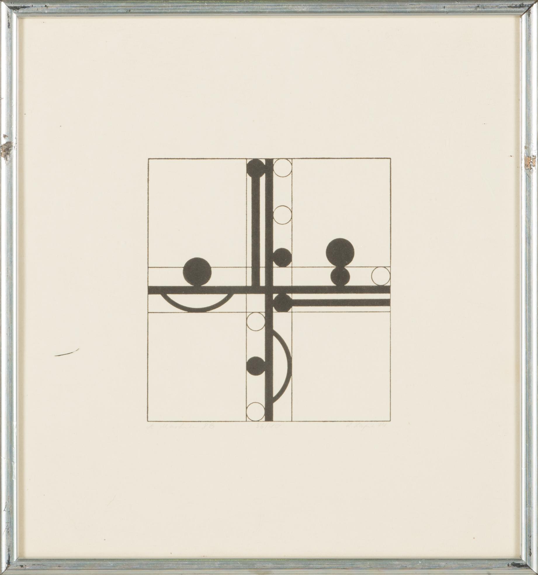 Leonhard Lapin, a set of twelve lithographs from the series 'A Mashine'.