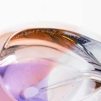 Göran Wärff, Vase, glass, "Orchid", Kosta Boda.