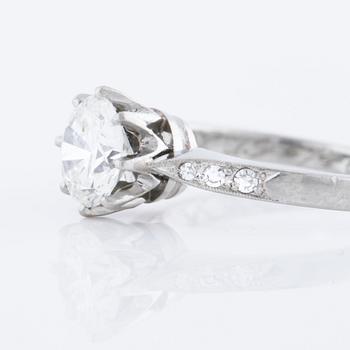 A brilliant cut diamond ring by CG Hallberg, Stockholm, 1958.