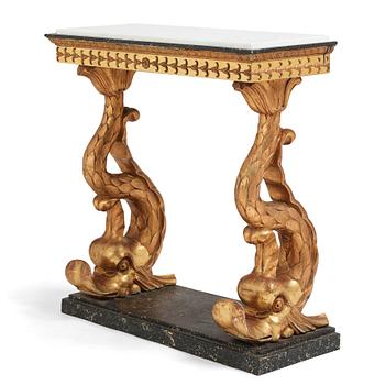 43. A Swedish Empire console table, first half of the 19th century.