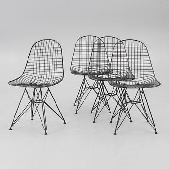 Charles & Ray Eames, stolar, 4 st, "Wire Chair DKR", Vitra.