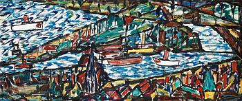 132. Olle Bærtling, "Båtar Honfleur" (Boats in Honfleur).