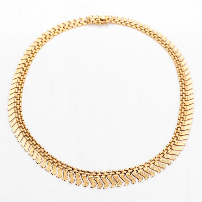 Collier, doserat, 18K guld.