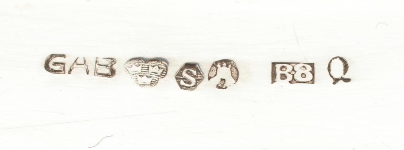 BRICKA, silver, GAB Stockholm 1928. Tot. vikt ca 657 g.