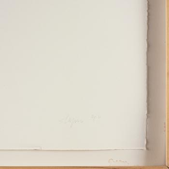 Joel Shapiro, pochoir i färg, 1990. Signerad och numrerad 20/36.