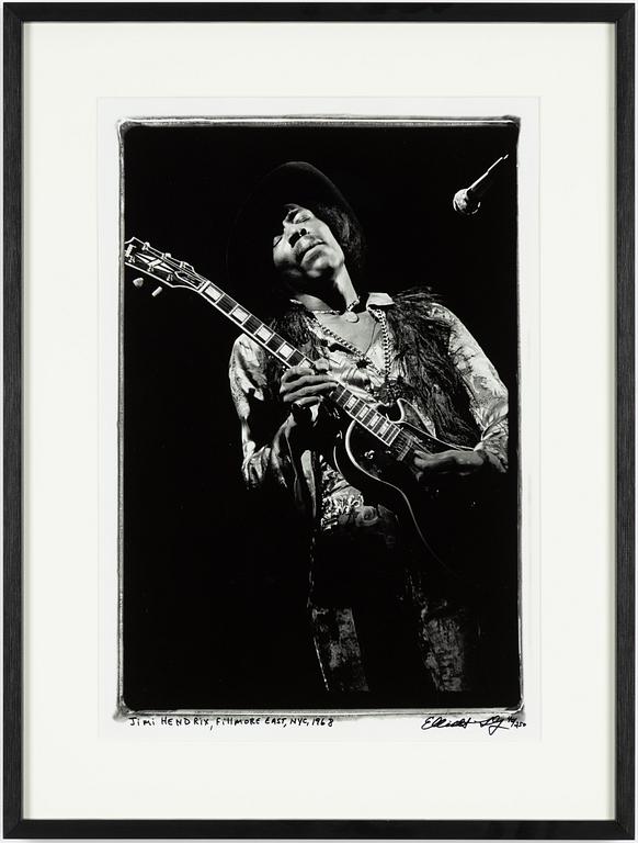 Elliott Landy, "Jimi Hendrix, Filmore East, NYC", 1968.