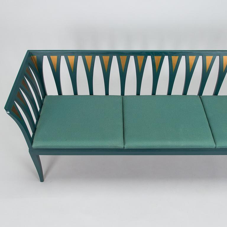 Eliel Saarinen, a “Blue Suite” sofa, Adelta, Finland. Model designed 1929 for Saarinen House, Cranbrook.