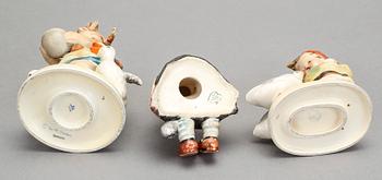 PARTI, 3 st, porslin, MJ Hummel, Goebel, Tyskland, mestadels 1900-talets första hälft.