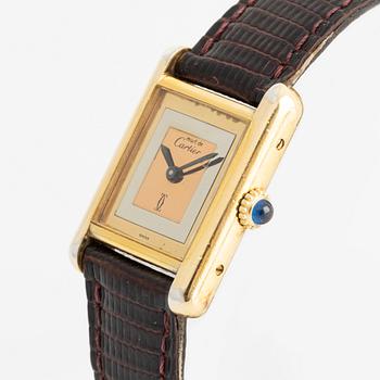 must de CARTIER, Tank, armbandsur, 20,5 x 20,5 (28) mm.