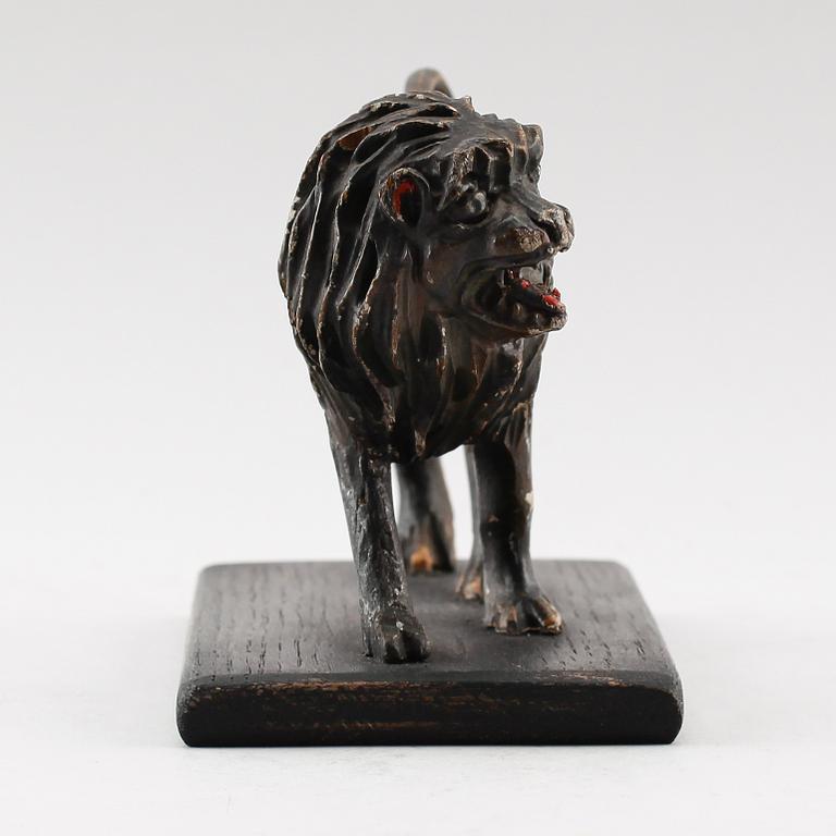 FIGUR, målat trä, 1700-tal.