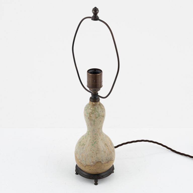 Patrick Nordström, a stoneware table lamp, Royal Copenhagen 1919.
