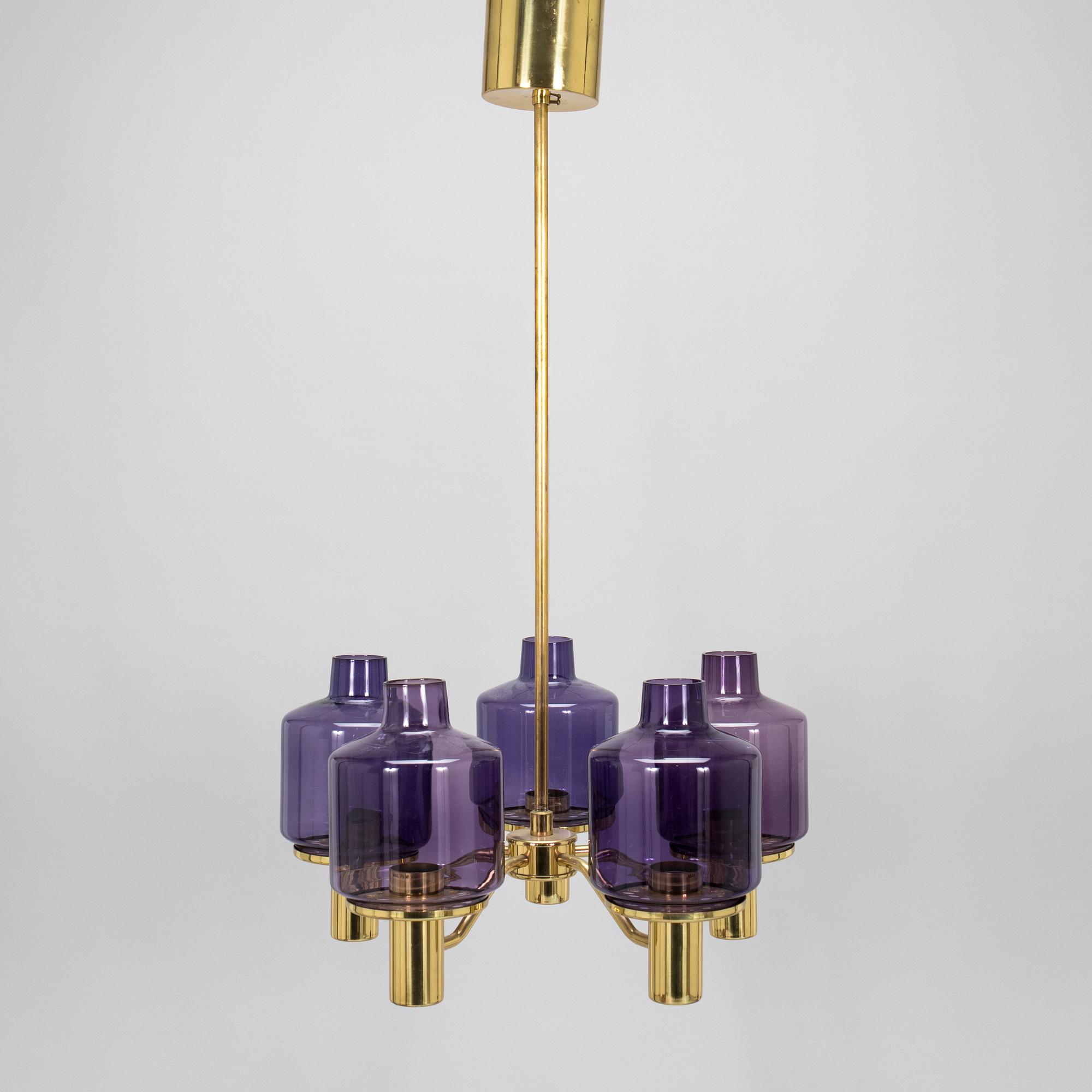 Hans-Agne Jakobsson,  A model T507 ceiling lamp, Markaryd, Sweden. Second half of the 20th century.