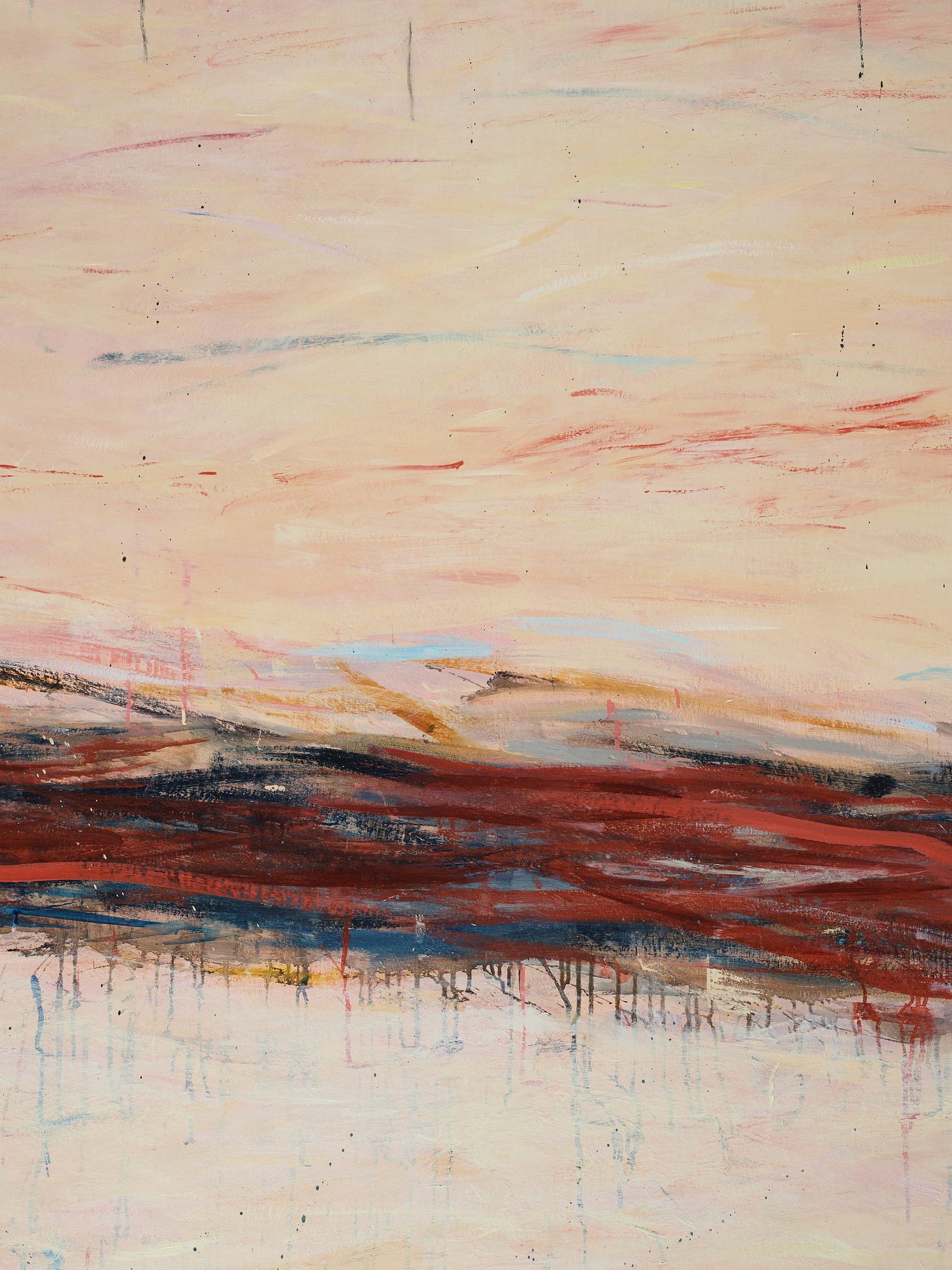 Mette Petri, oil on canvas, signed and dated Los Angeles 1987 on verso.