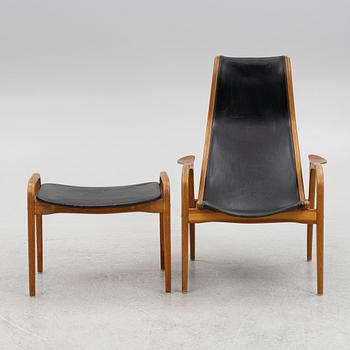 Yngve Ekström, armchair with footstool, "Lamino", Swedese.