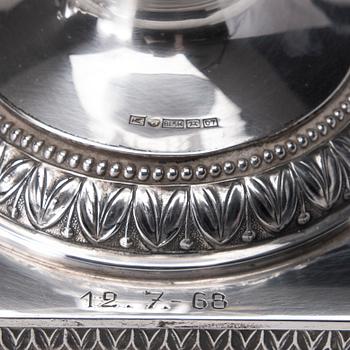 LJUSSTAKAR, ett par silver, Kultateollisuus, Åbo 1967.