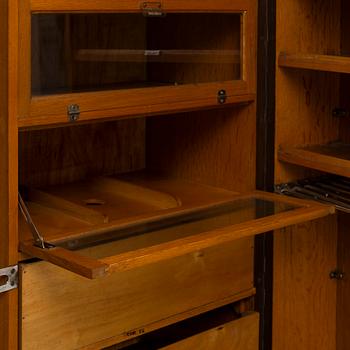 1930s, Mahogany and Oak Compactom Ltd Gentleman's Wardrobe.