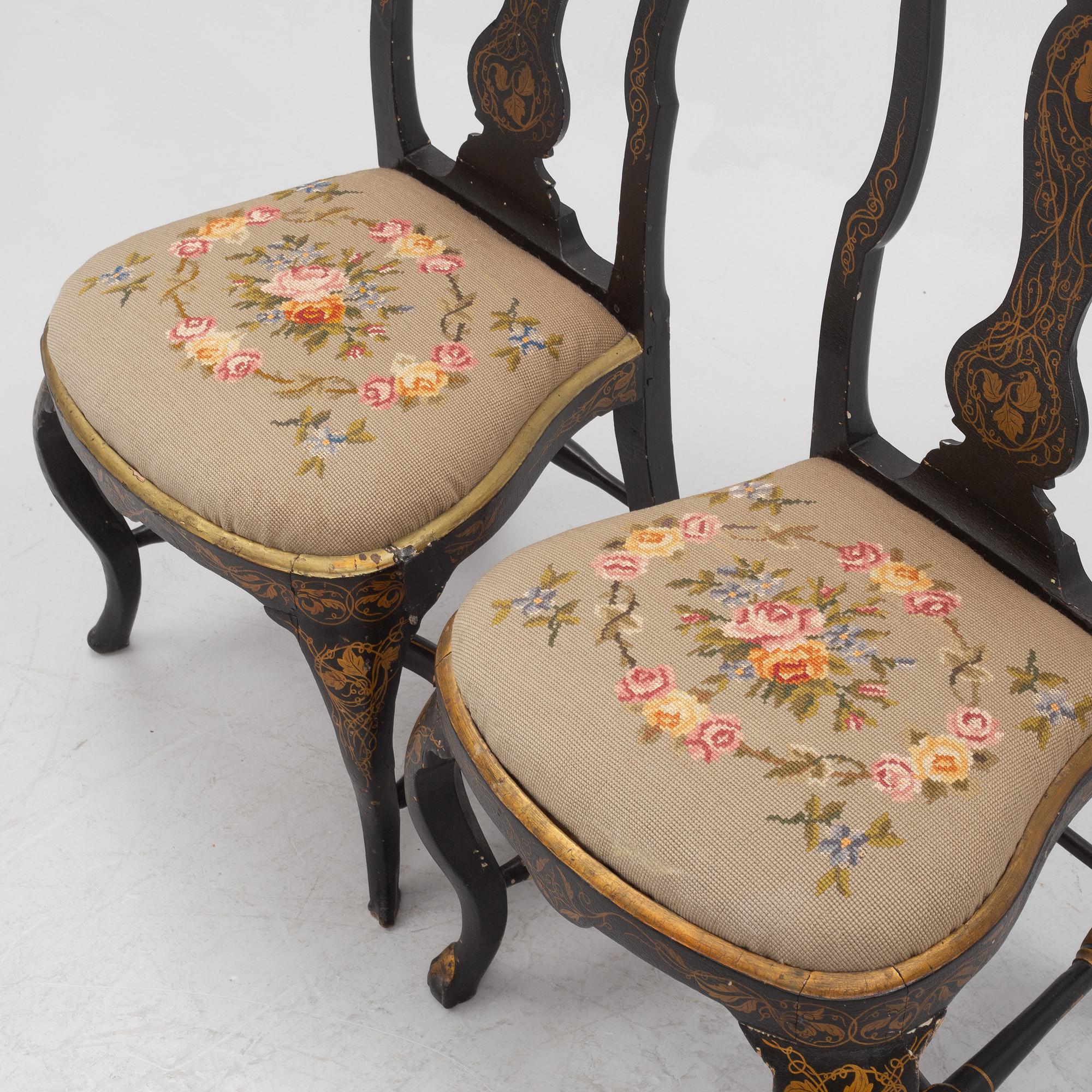 A pair of Rococo chairs, second half of the 18th Century.