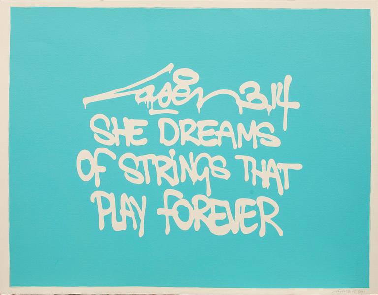 Laser 3.14, "She dreams of strings that play forever".