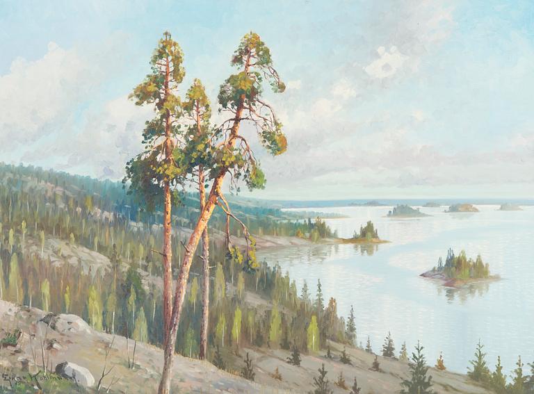 Ejnar Kohlmann,  Näkymä järvelle.