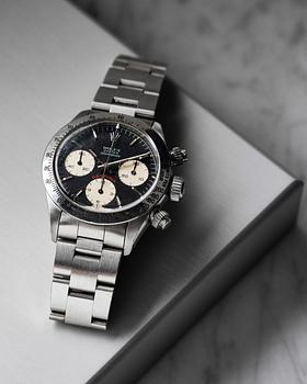 Rolex, Oyster Cosmograph, Daytona, "Big Red", chronograph, ca 1986.
