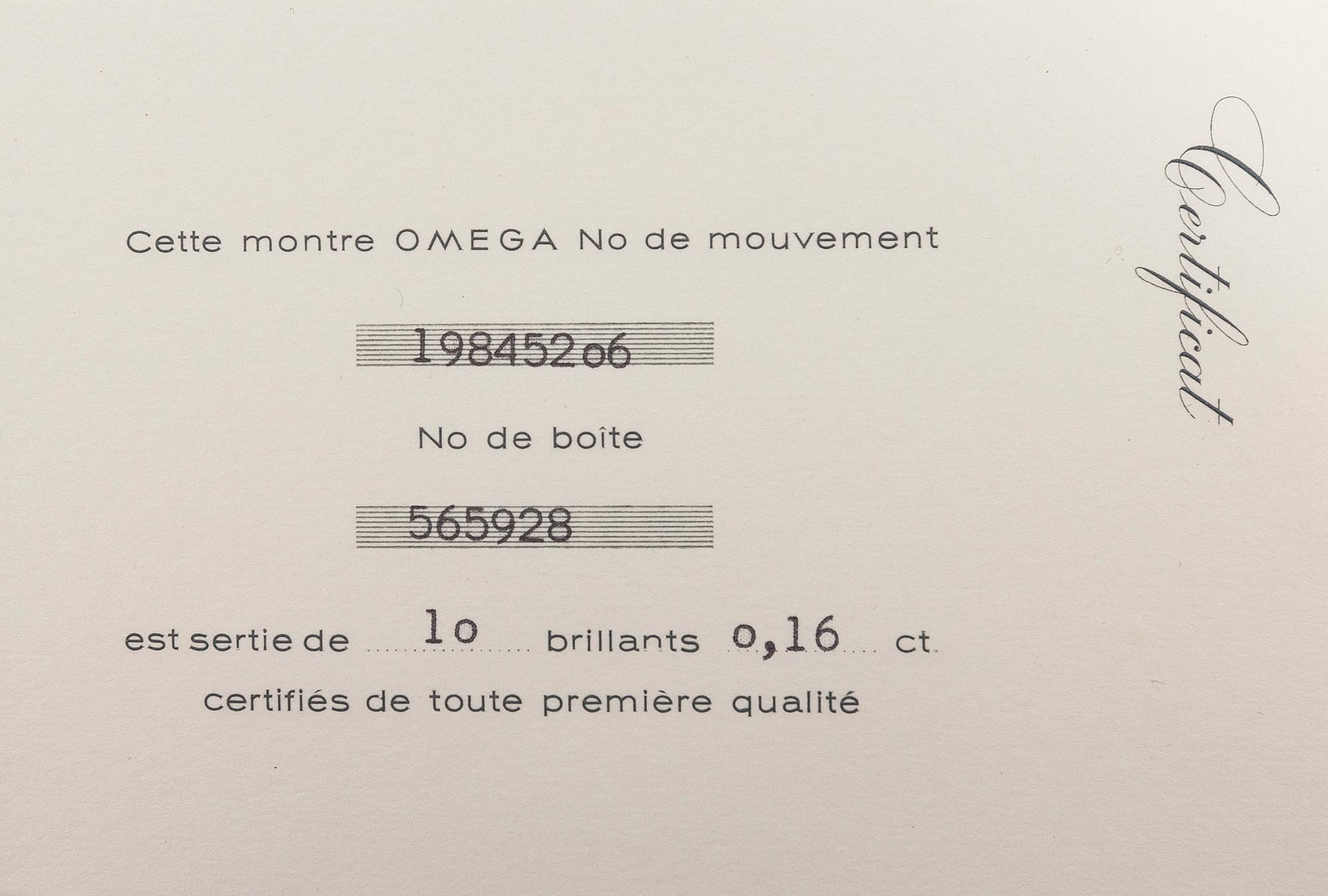 OMEGA, Saphette, armbandsur, 15,4 mm.