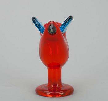 FIGURIN, glas, sign. Oiva Toikka, Notsjö, 1970-talets början.