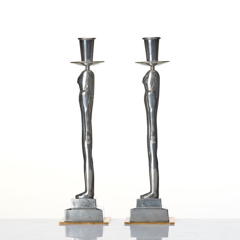 Edvin Öhrström, a pair of 'Egyptian' candlesticks, Svenskt Tenn, Stockholm 1988.