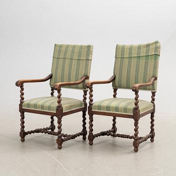 Karmstolar, barockstil, 1900-talets första hälft.