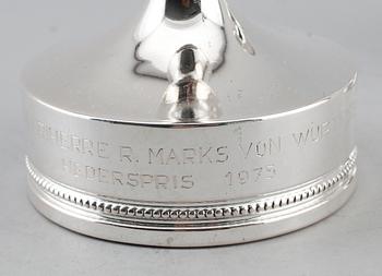 LJUSSTAKAR, 1 par, silver, MGAB, Uppsala 1974.