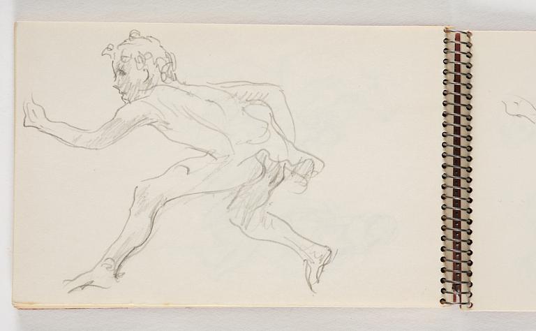 Lotte Laserstein, 10 små skissblock med teckningar.