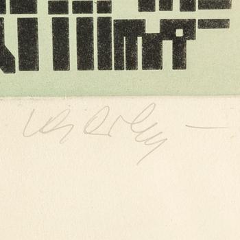 VICTOR VASARELY, färgetsning, signerad och numrerad 65/150.