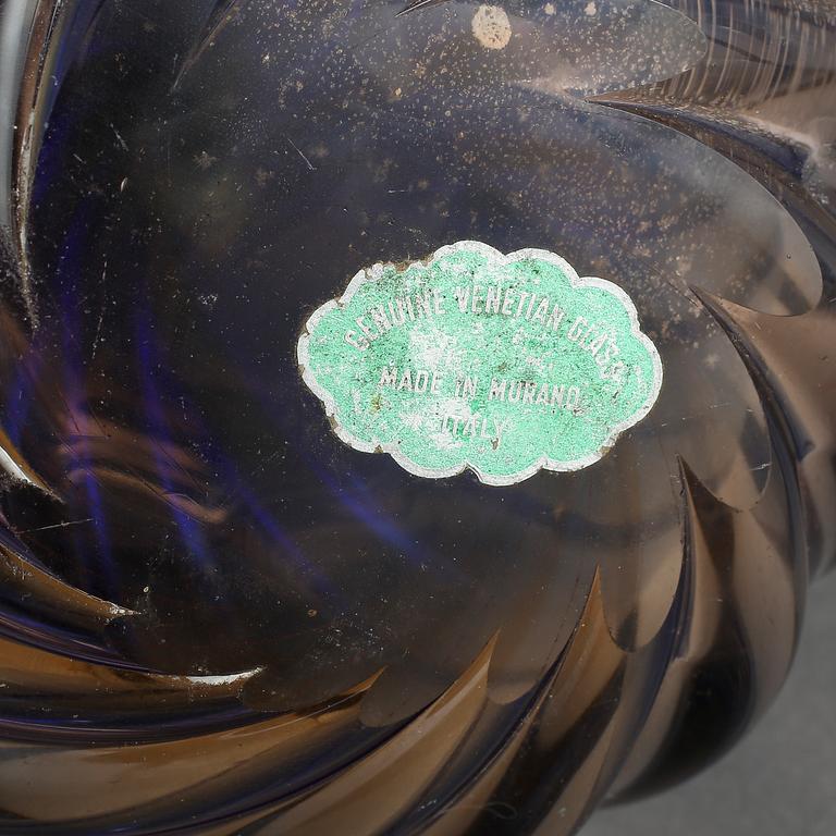 BORDSLAMPA, glas, Murano, 1900-talets andra hälft.