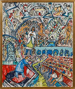 UNO VALLMAN, olja på duk, signerad och numrerad 1969.