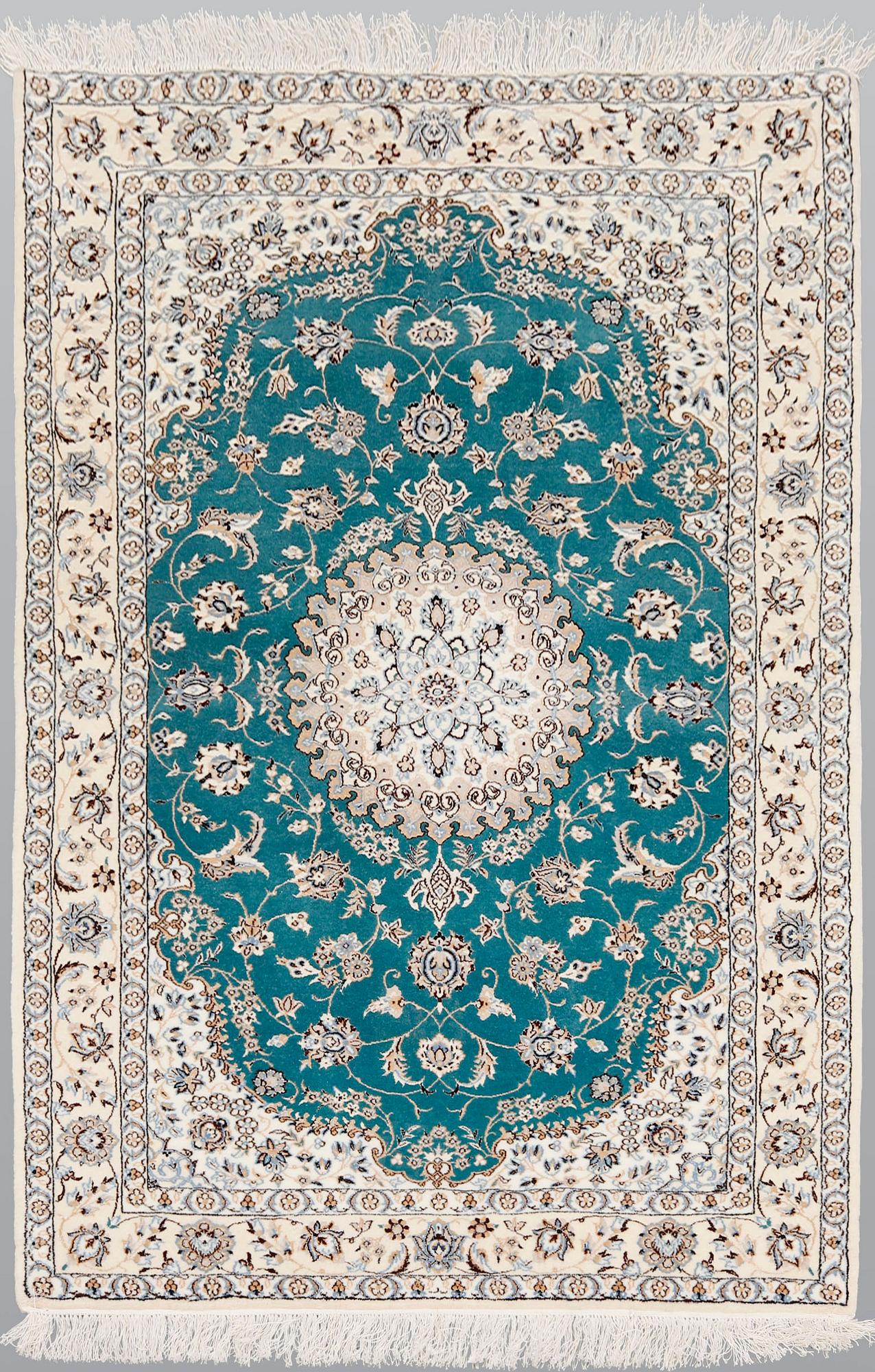 A Nain rug, part silk, so-called 6LAA, approx. 164 x 110 cm.