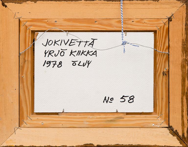 YRJÖ KIIKKA, oil on board, signed and dated 1978.